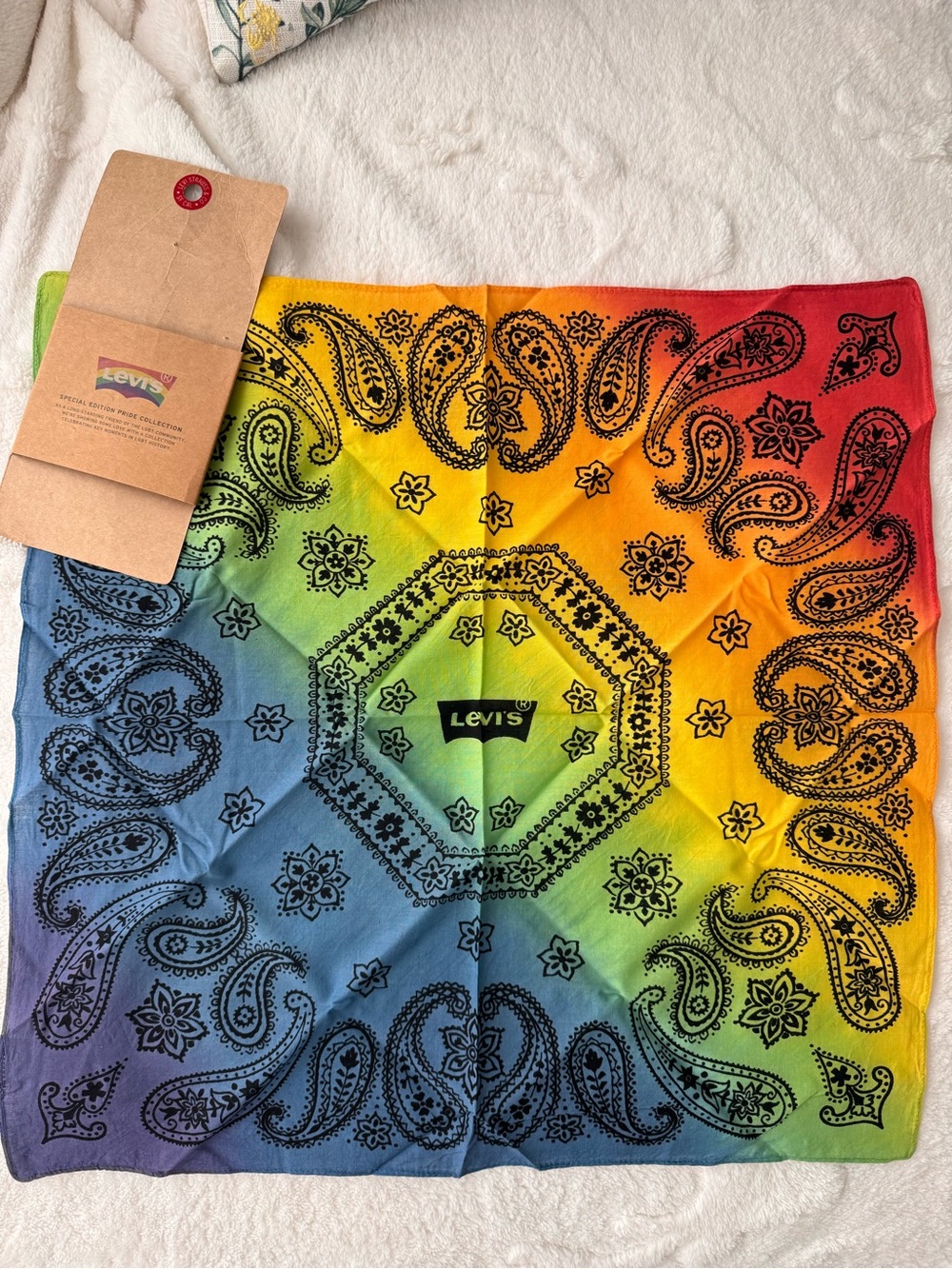 Levi's Rainbow Paisley Pride Bandana - Yellow, Green, Blue